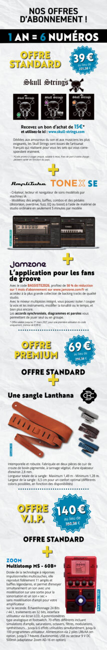 Abonnement papier | Bassiste Magazine